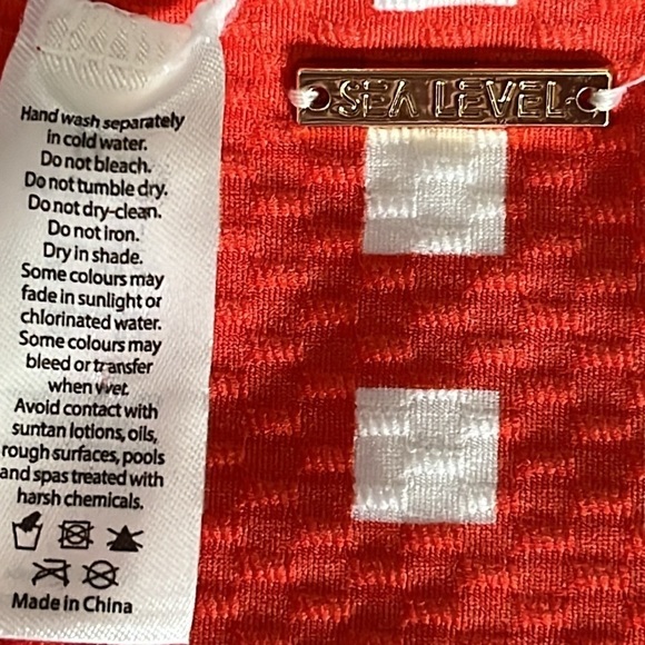 Sea Level Le Damier Square Neck Top & Regular Fit Bikini Bottoms - NEW - Size 4 - Picture 9 of 13